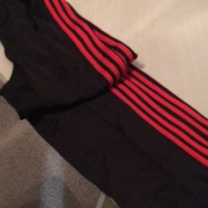 Adidas tracks pants with red stripe
